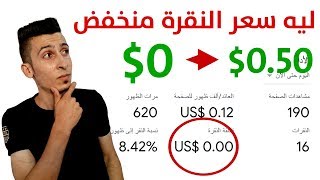 الربح من جوجل ادسنس - ليه سعر النقرة عندك صفر؟