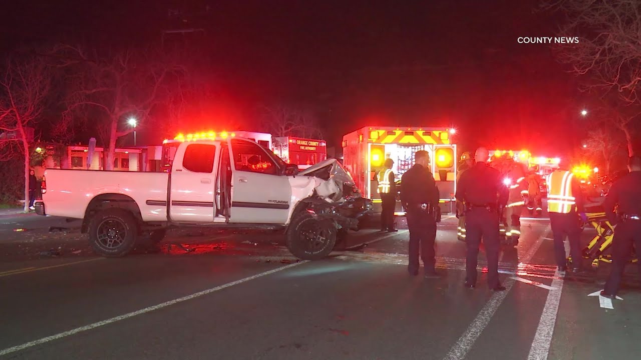 Suspected DUI Crash Injures Four, Sends Car Into Wall | Santa Ana, CA