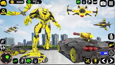 Jet Robot Car Transformation Simulator- IOS Gameplay