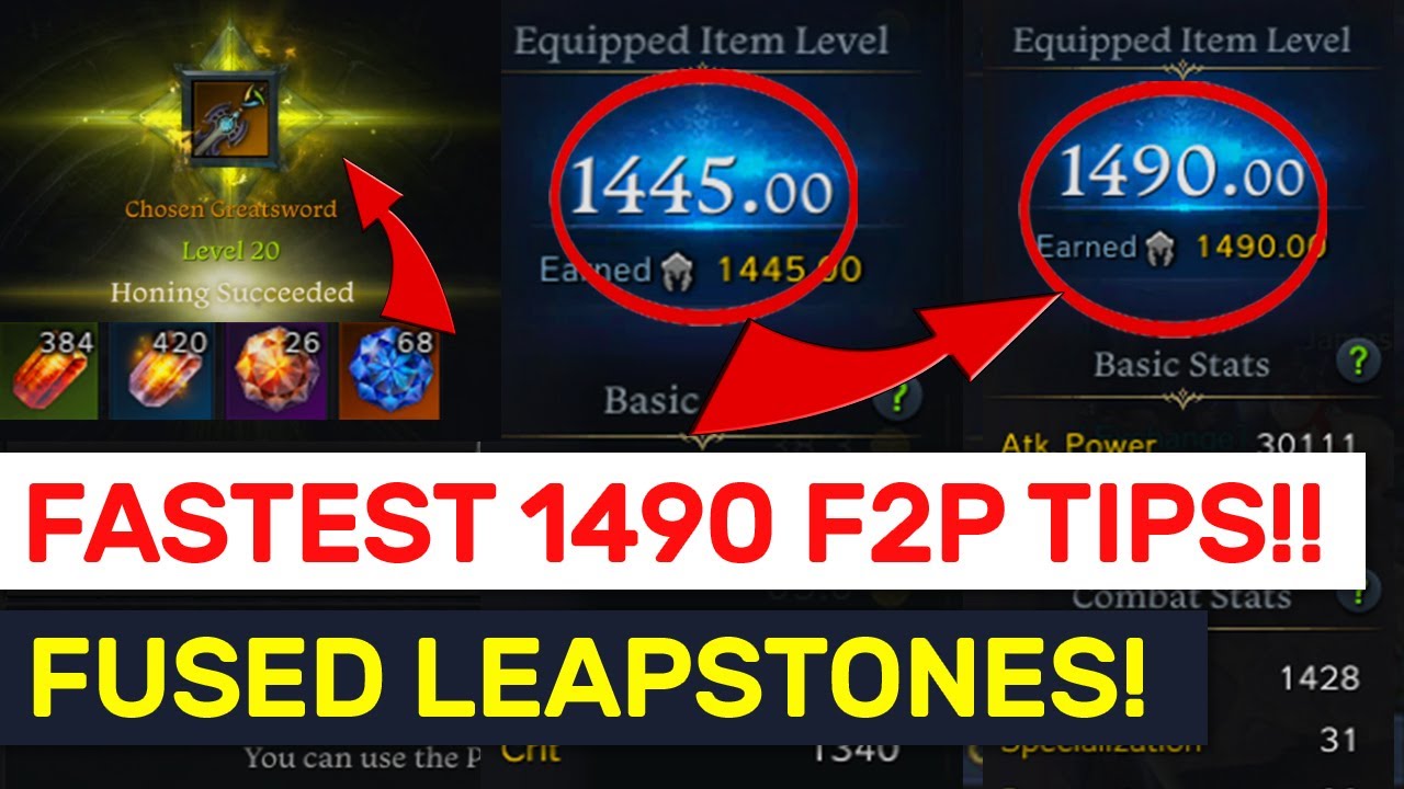 Lost Ark When To Use Fused Leapstone FASTEST & CHEAPEST Methods To 1490 Honing! BEST Fused Leapstone Tips