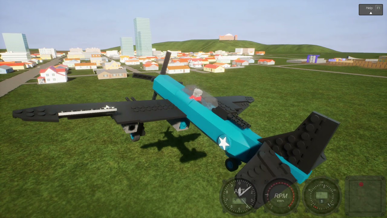 flying bomber planes and bombing a city/bricks rig gameplay YouTube