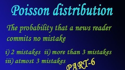 Probability of Poisson distribution using easy steps best example(PART-6)