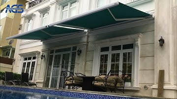 Mái bạt cuốn tự động cao cấp dành cho biệt thự | Trinh AGS