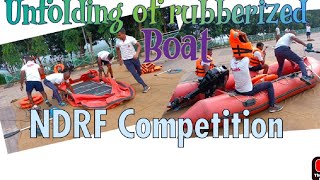 Rubberized Boat:NDRF One Minute Drill. #boatcapsize #disaster #boattragedy #training #raft #flood