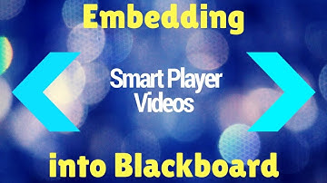 Embedding Smart Player Video into Blackboard