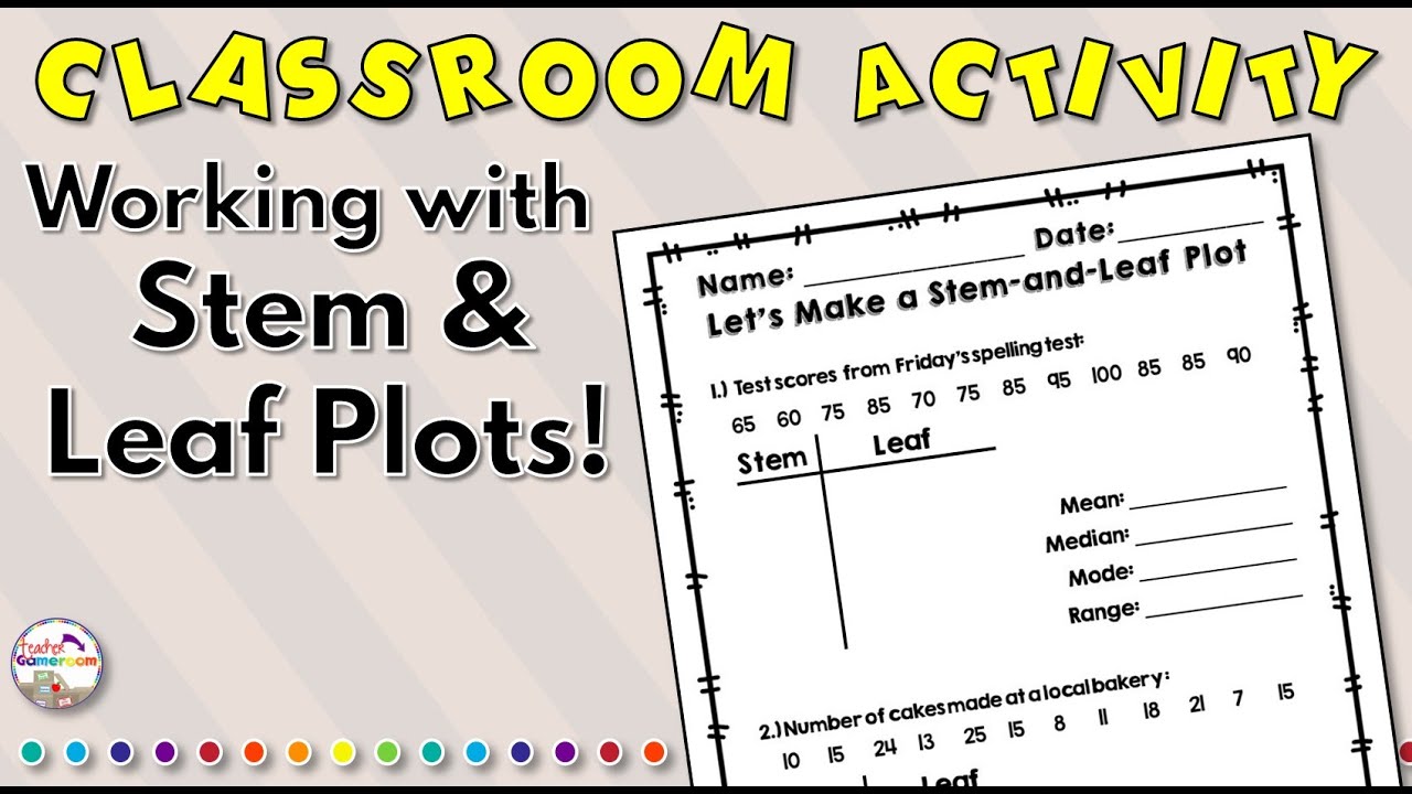 Stem and Leaf Plot Worksheets - YouTube