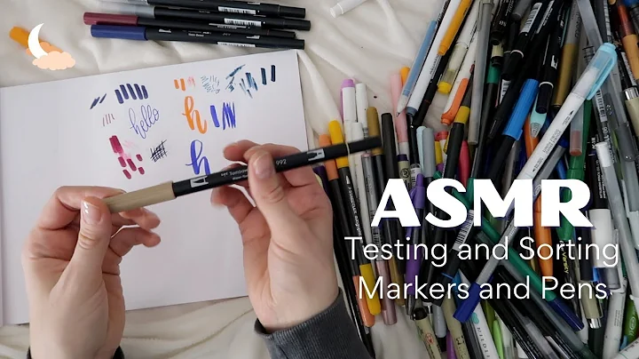 ASMR | Testing and Sorting Markers and Pens | whispering, writing, rummaging, clicking