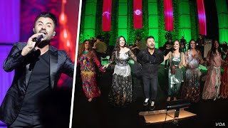رقص کردی علاقمندان به موسیقی کردی در کنسرت جمشید در لس آنجلس سالن دالبی تیاتر، نوامبر 2019