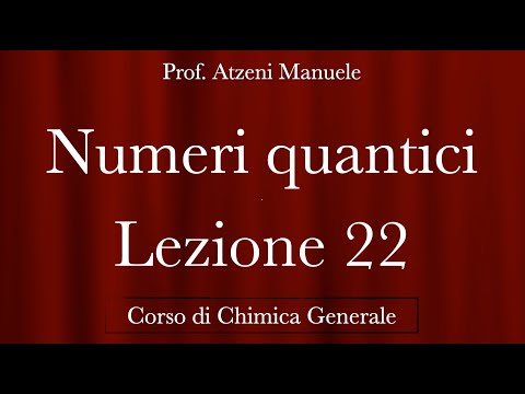 Video: Qual è il numero quantico nella classe di chimica 11?