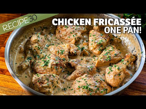 One Pan Chicken Fricasse a French Chicken Stew