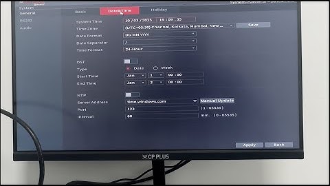 Date & Time setting of IP Camera & NVR IN CPPLUS CCTV.