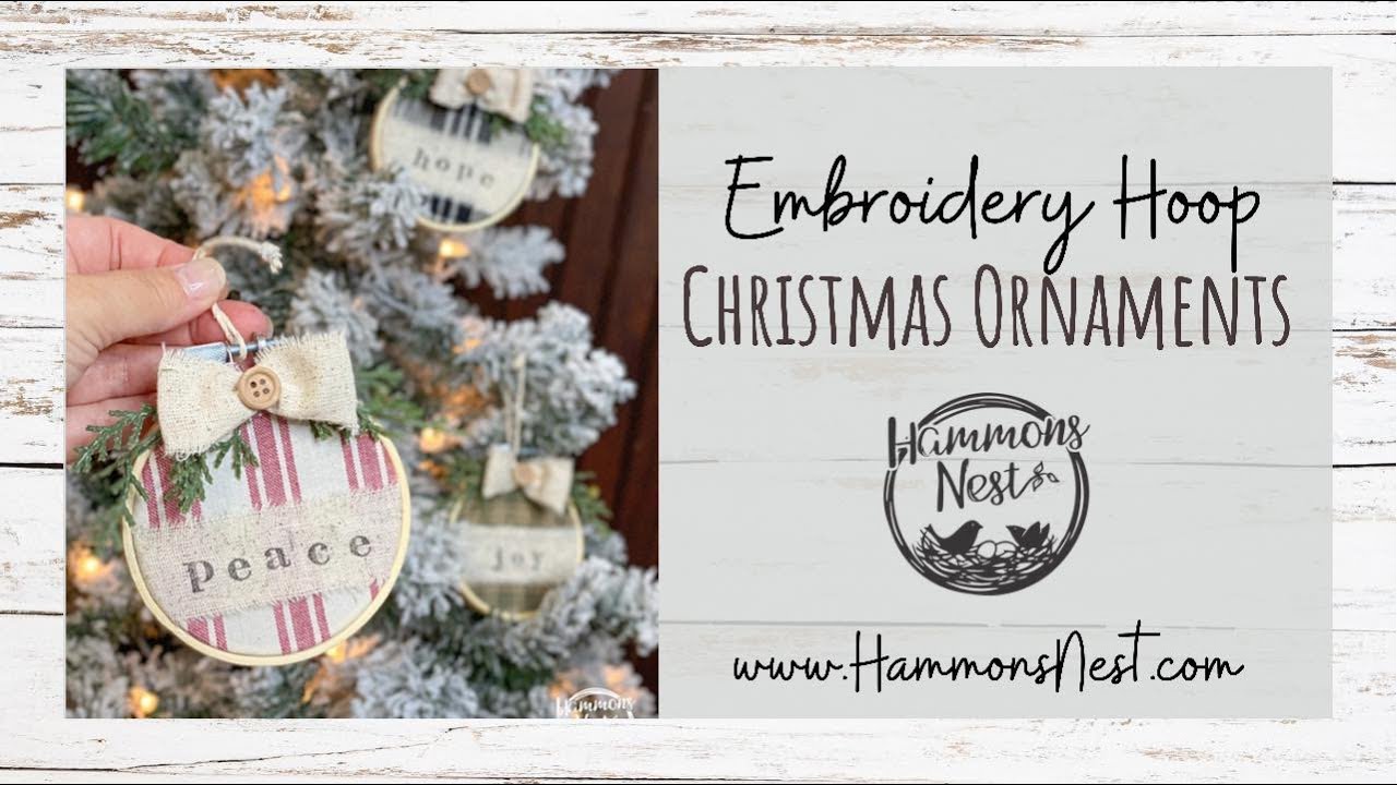 14+ tutorials for embroidery hoop Christmas ornaments - Swoodson Says