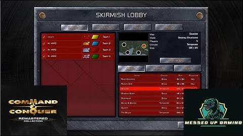 Command and Conquer Red Alert Remastered Skirmish Gameplay USSR– MAP: Seaside 4