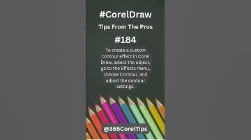 #184 How do you create a custom contour effect in Corel Draw?