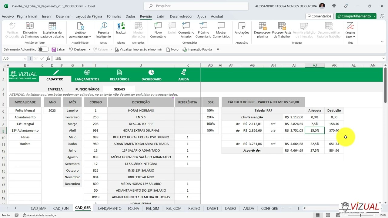 Holerite em Excel para download - Smart Planilhas