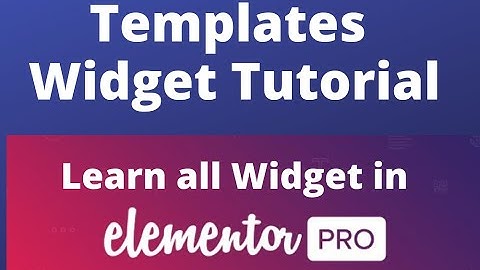 Template Widget in Elementor Pro || Elementor Bangla Tutorial