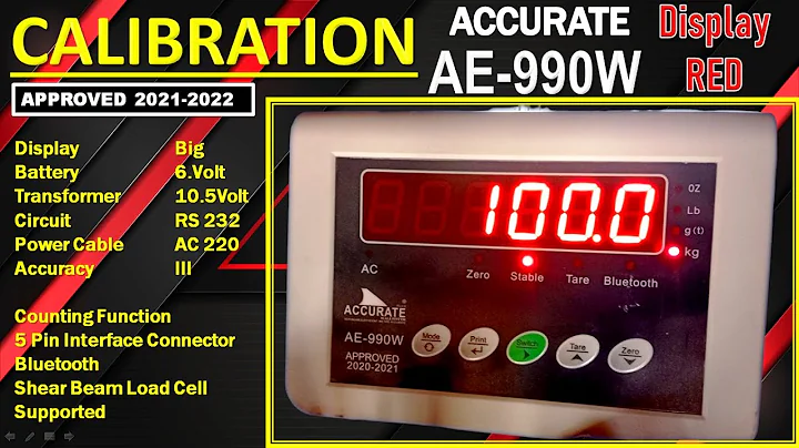 Calibration Accurate Indicator Model AE-990W | Accurate Scale Calibration @malikscale