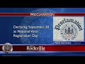 National Voter Registration Day Proclamation