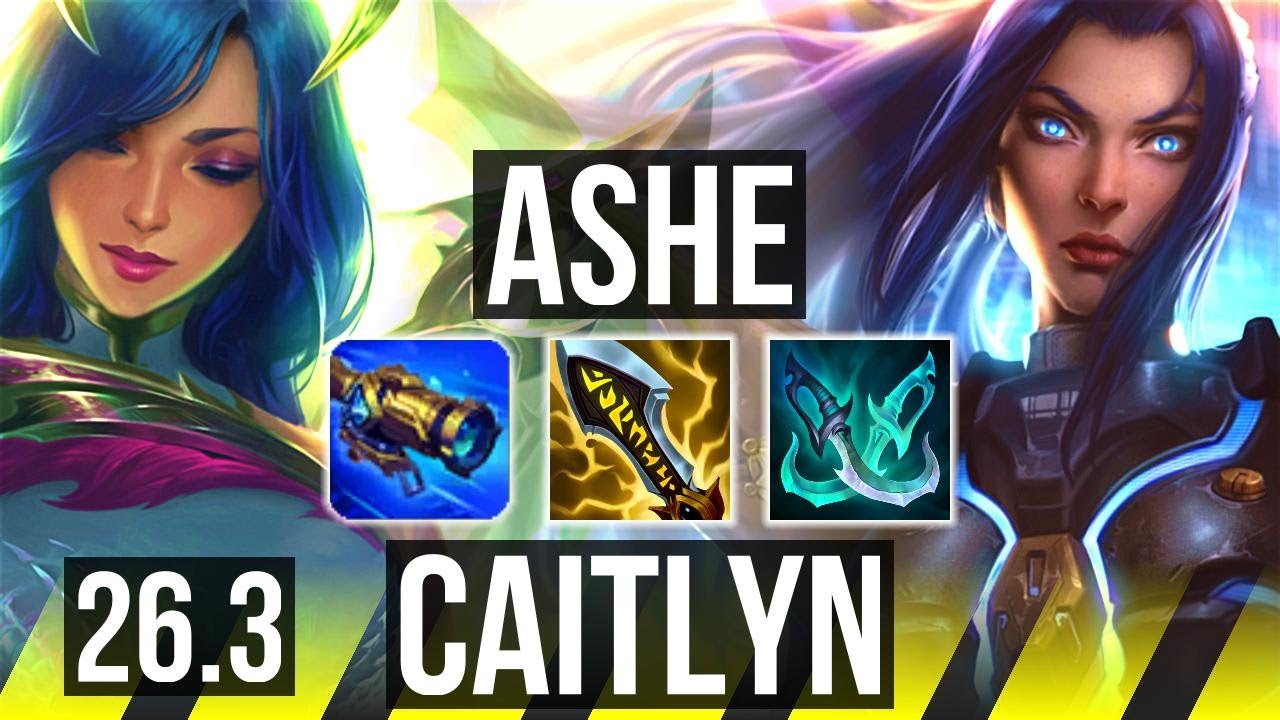 ASHE & Lulu vs CAITLYN & Janna (ADC) | Good KDA: 12/1/12, 38K damage | EUW Master | 26.3