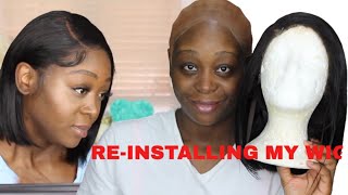 HOW TO RE-INSTALL LACE FRONTAL WIG| FOR BEGINNERS|