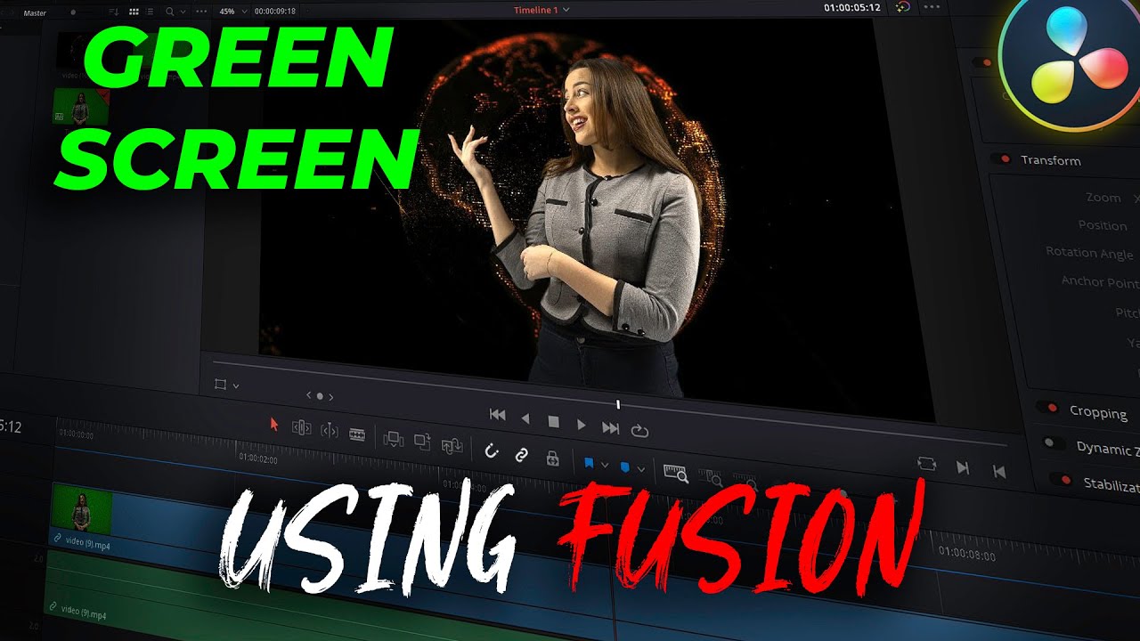 davinci resolve free green screen