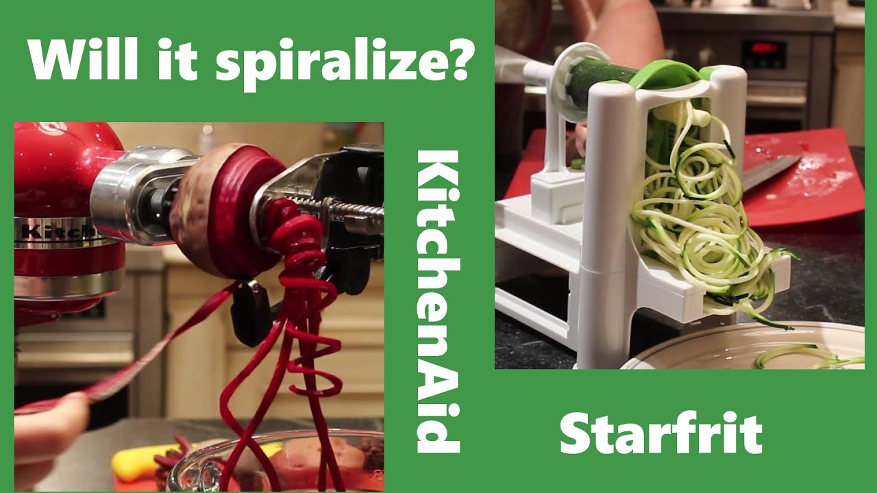 Spiralizing vegetables: How to use a KitchenAid mixer spiralizer