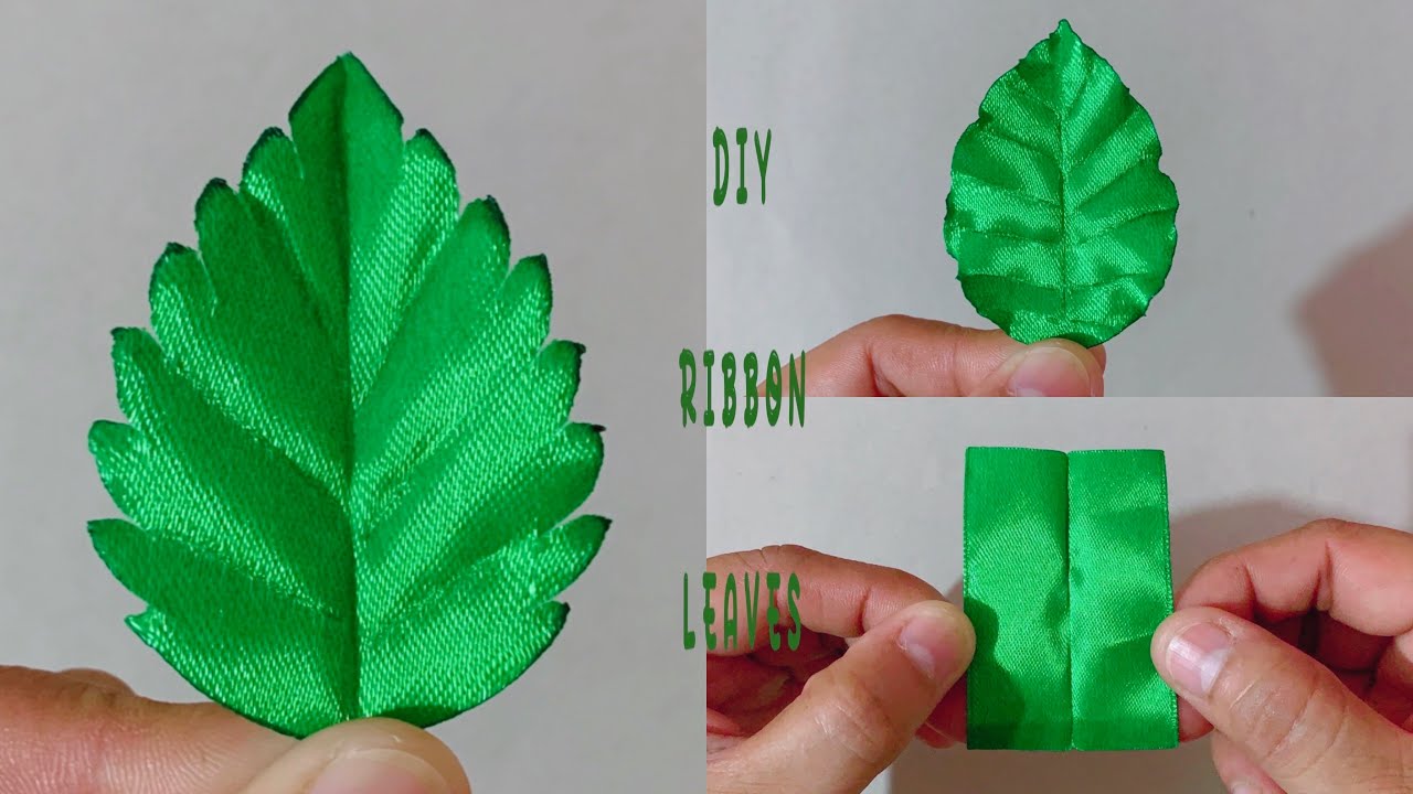 D.I.Y. Satin Ribbon Leaves - 4 Patterns -Tutorial |Crafts & Ribbon Art ...