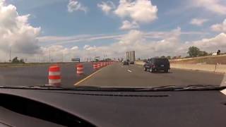 A drive through of I-95 Southbound where the traffic shift will rout onto the new bridge span in #NH