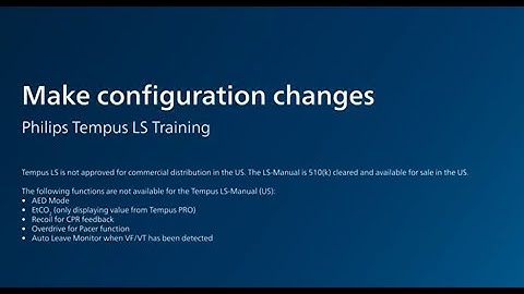 Tempus LS Make Configuration Changes