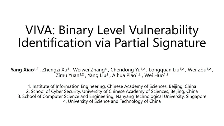 VIVA: Binary Level Vulnerability Identification vi...