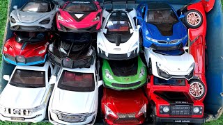 Box Full of Model Cars /McLaren 720s, Bugatti Divo, Lexus LC500, McLaren Senna, Lykan Hypersport