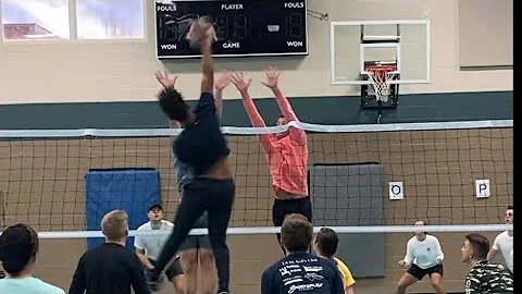 Justin Miller vs Jeremy Zook | Chazak coed volleyb...