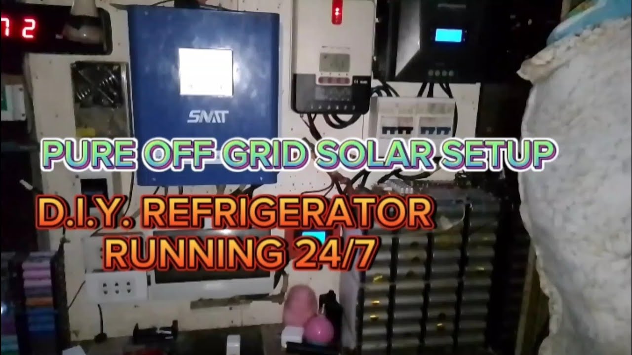 D.I.Y. PURE OFF GRID SOLAR SETUP RUNNING 24/7. - YouTube