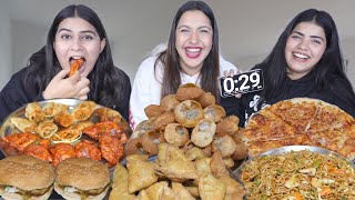 Food Vs Dare Eating Challenge | Golgappa, Momos, Burger, Pizza, Chowmein, Samosa Eating Challenge