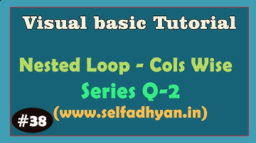 Nested Loop Question -2 in Visual Basic 6 - Visual Basic tutorial in Hindi - Learn VB6