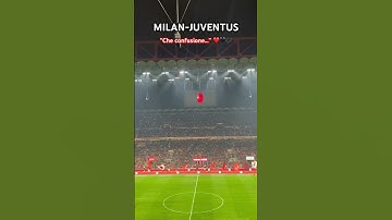 Thumbnail of MILAN-JUVENTUS “Sarà perché ti amo” ❤️🖤 LIVE da SAN SIRO 🎶 | #Shorts
