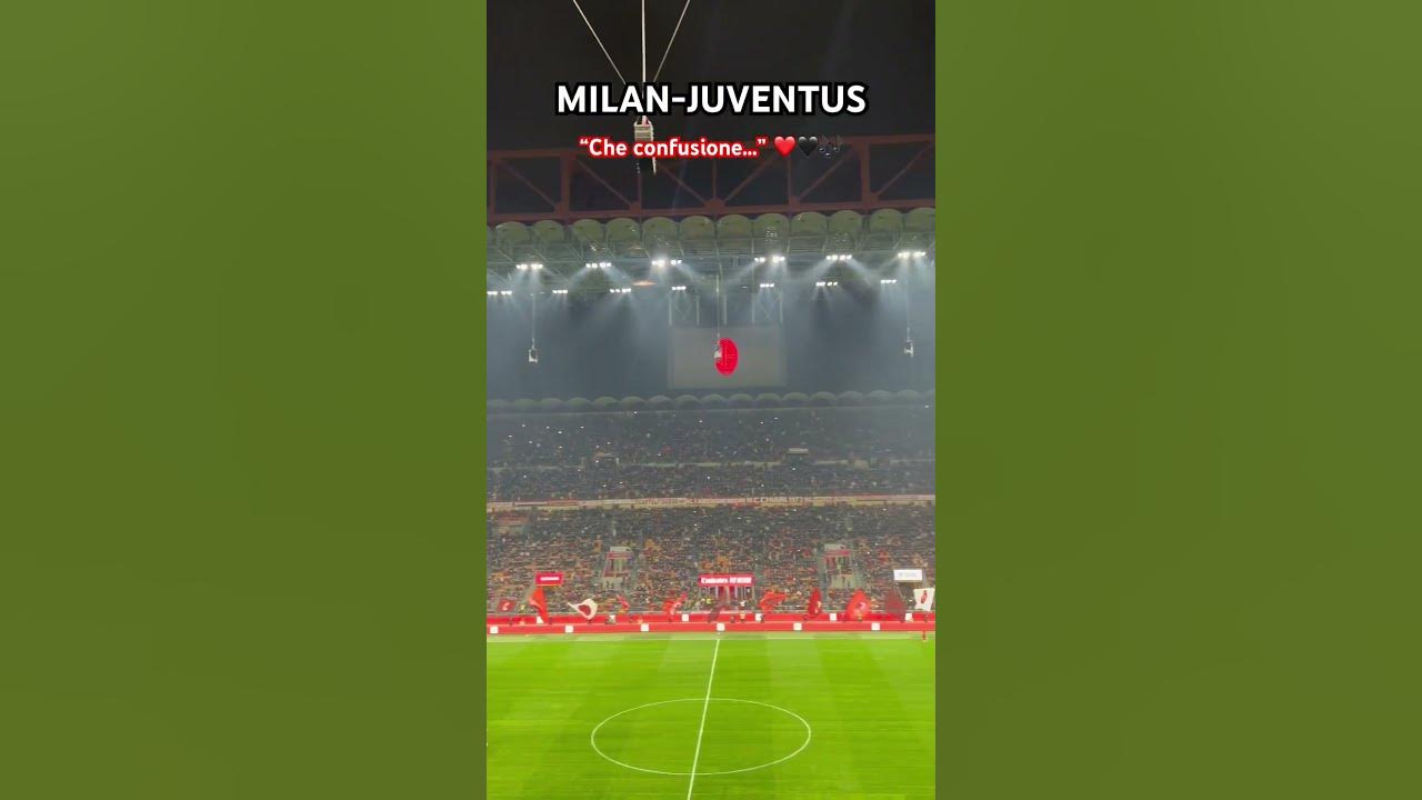 MILAN-JUVENTUS “Sarà perché ti amo” ❤️🖤 LIVE da SAN SIRO 🎶 | #Shorts