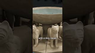 How do these Spanish lions help people tell the time?