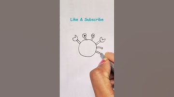 Easy crab drawing #drawing #art #easydrawing #crab #howto #simpledrawing