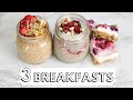3 FRESH BREAKFAST RECIPES ON-THE-GO |Meal Prep Breakfasts Recipes | Summer Sweet Breakfast/Snacks