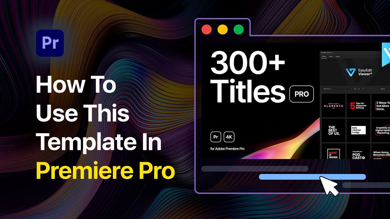 How to use Titles Pro Template for Premiere Pro Tutorial YouTube