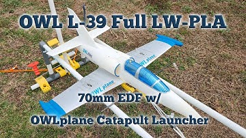OWLplane 3D Printed Catapult Launcher with 70mm EDF OWL L-39 LW-PLA