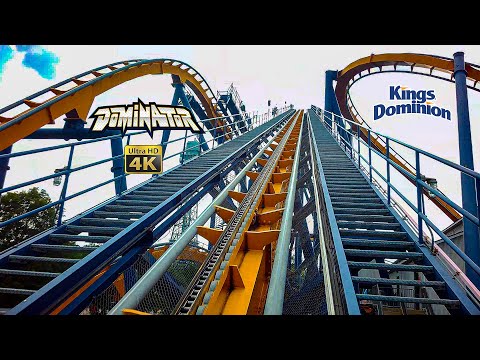 2023 Dominator Roller Coaster On Ride Front Seat 4K POV Kings Dominion