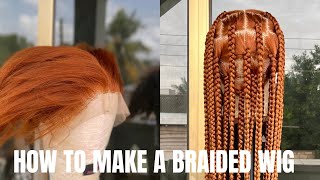 Beginner Friendly how to make a full lace knotless braids wig using outre