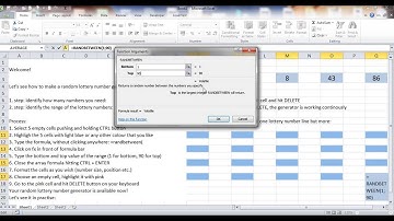 Random lottery number generator