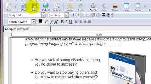 Tip4 In Kompozer How To Video Tips In Kompozer