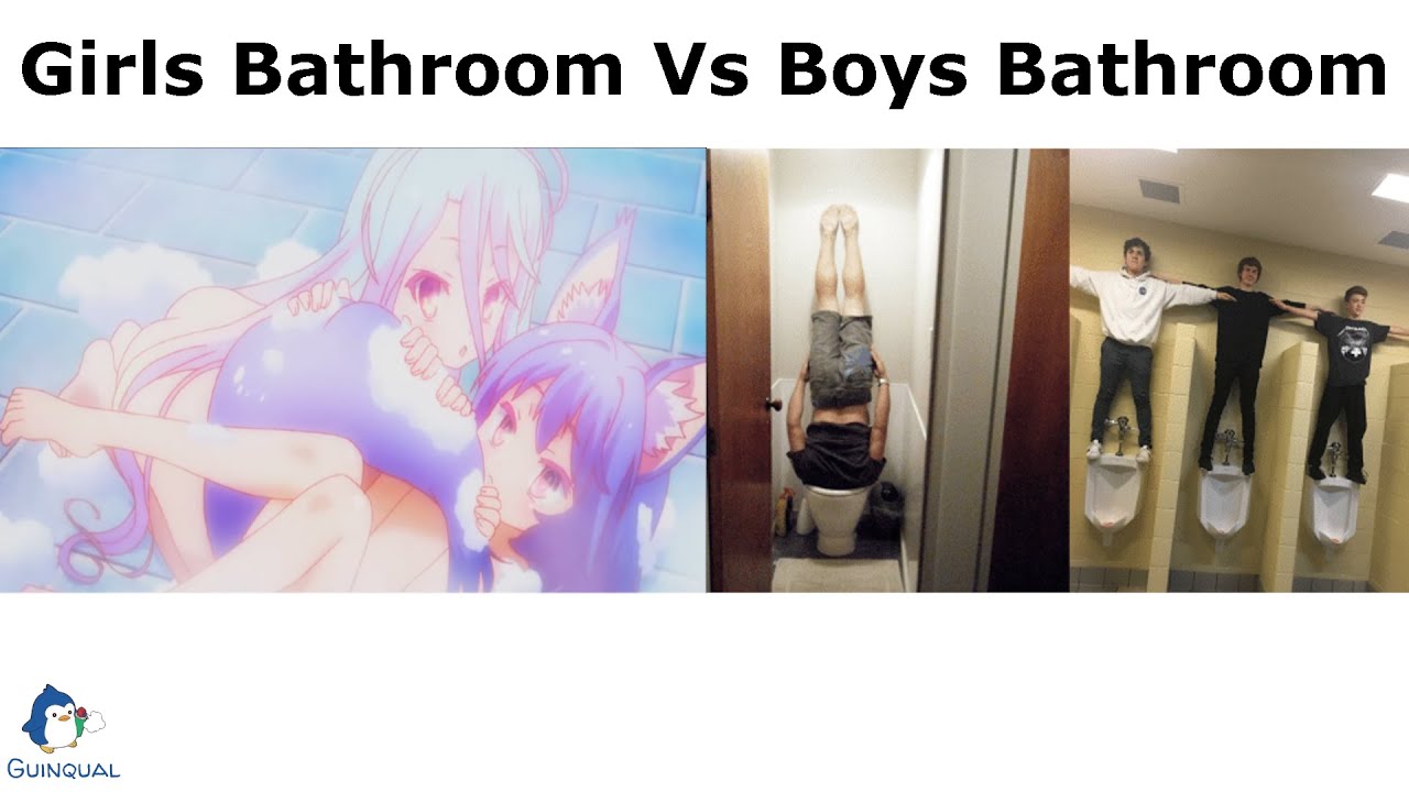 Girls Bathroom Vs Boys Bathroom - YouTube