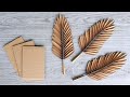 Cardboard realistic leaves  diy home decor ideas  paper leaves  arts  crafts