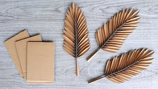 : CARDBOARD REALISTIC LEAVES | DIY Home Decor Ideas | Paper Leaves | Arts & Crafts