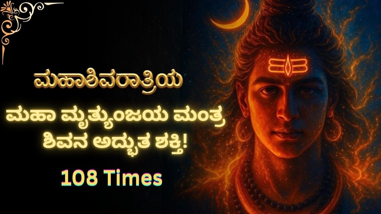 Mrityunjaya Mantra in Kannada | ಮಹಾ ಮೃತ್ಯುಂಜಯ ಮಂತ್ರ | Om Tryambakam Mantra |  Shivratri 2026